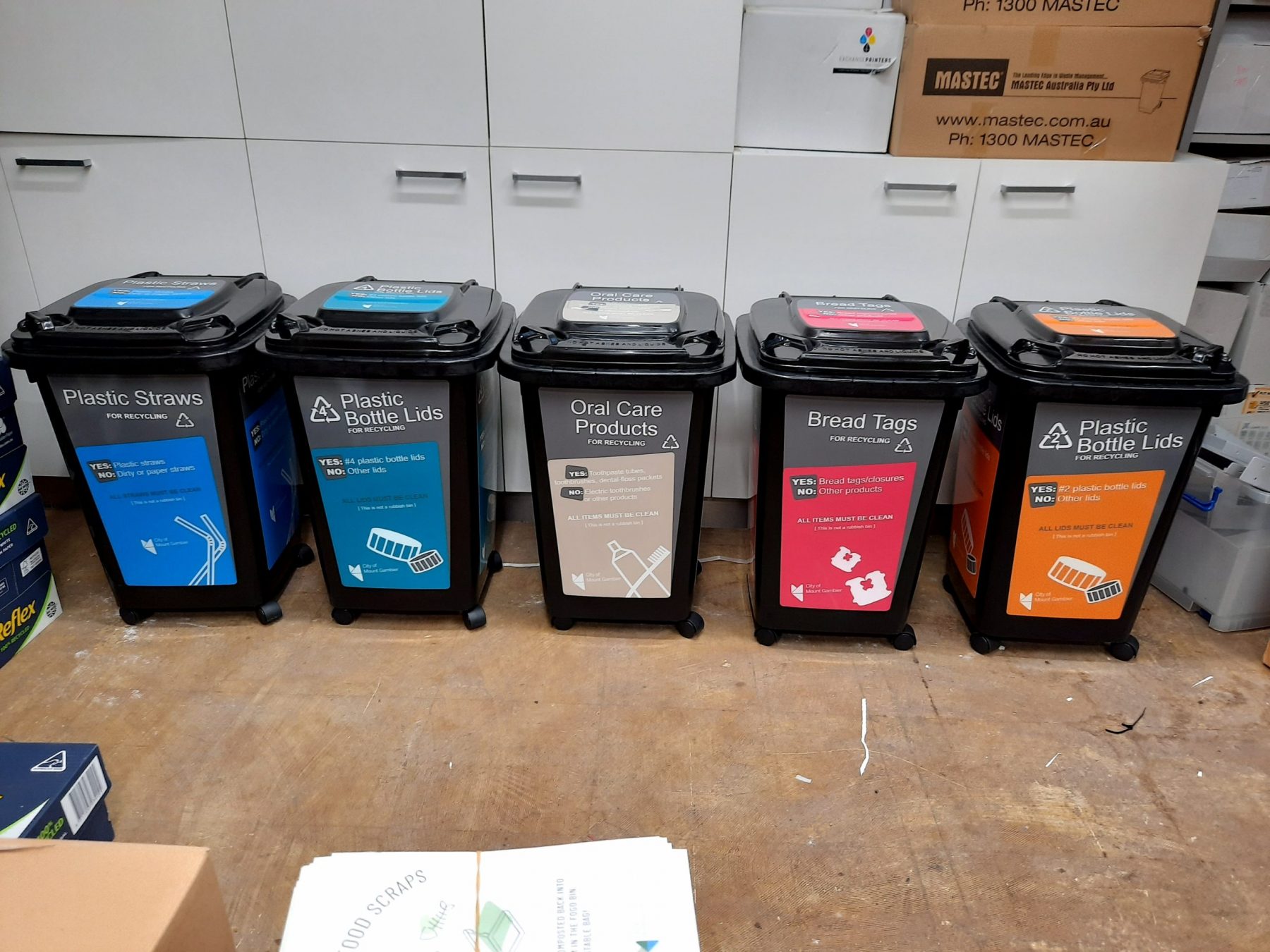 Graphic Design: Recycling Bins Labelling - City of Mount Gambier